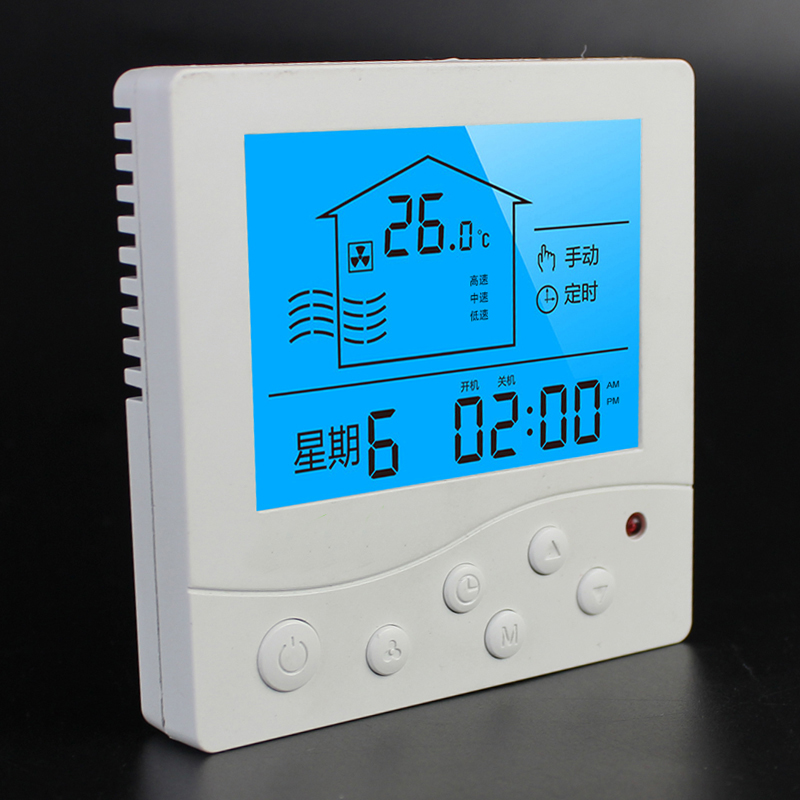 新风机系统液晶控制器室内调速面板商用吊顶式全热交换器智能开关