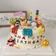 蛋仔派对卡通蛋糕装饰摆件网红仔仔熊儿童周岁生日甜品台装扮配件