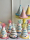 ins风韩系生日帽蛋糕装饰卡通儿童派对彩色雨丝帽子烘焙装扮插件