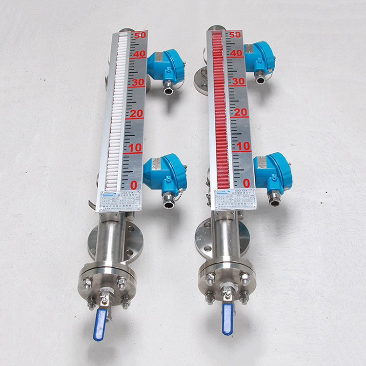 磁翻板液位计uhz磁性浮子pp锅炉水位计油位计304不锈钢带远传浮球