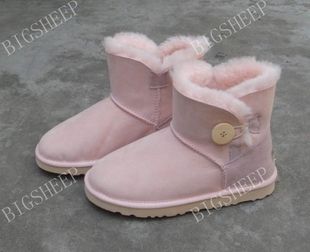 粉紅色coach包包 羊皮毛一體雪地靴女短靴冬季加厚平跟粉紅色青年學生棉鞋甜美圓頭 包包