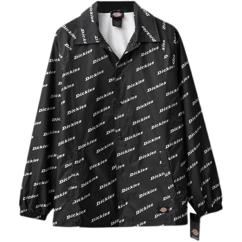 阿瞳牛社dickies迪克斯满印logo宽松防风防水教练夹克外套男春潮