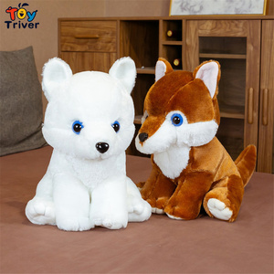 可爱小狼崽白狼娃娃狼毛绒玩具公仔玩偶抱枕陪睡布娃娃男女孩礼物
