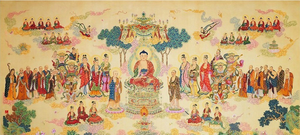 西方极乐世界 全佛万佛图 圣众集会