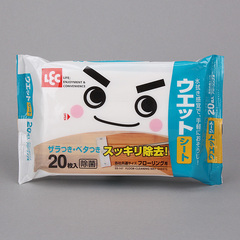 日本LEC正品 丽固静电除尘纸木地板拖地拖把纸巾除菌清洁湿巾20枚