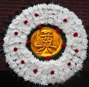 上海上海鲜花鲜花店速递悼念花圈老人花篮丧事鲜花追悼