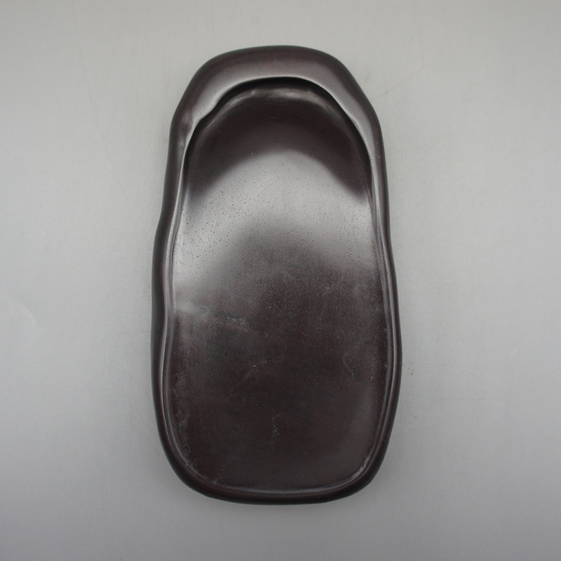 纯净温润麻子坑老料 拍得可订制砚铭 《紫玉》陈洪新作品