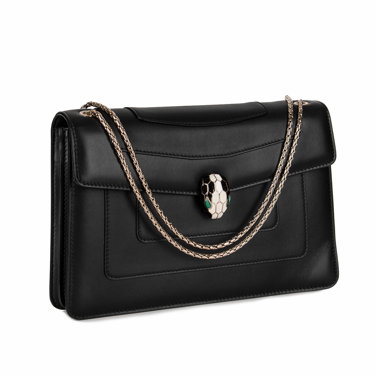 [9.9新]宝格丽bvlgari女士手提单肩包黑色未使用