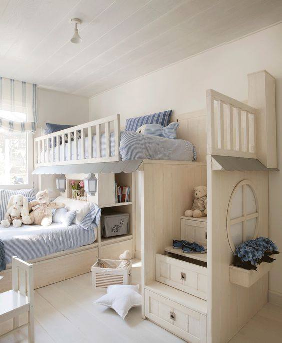 全屋定制型 实木小户型定制错层床 空中床 上下床 高低床 子母床