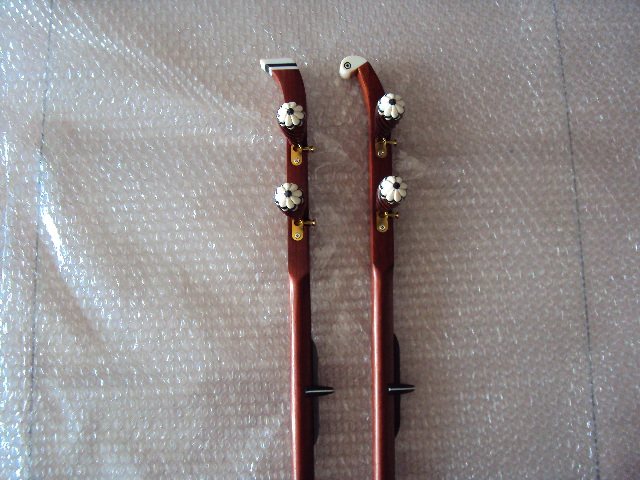 秦腔板胡琴杆红木秦腔板胡杆卷书头平头板胡杆高音杆扁杆