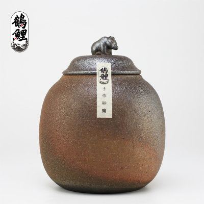 孤品鹤鲤茶具精选公道杯茶杯摆件茶叶罐杂项纯手工砂器所见即所得