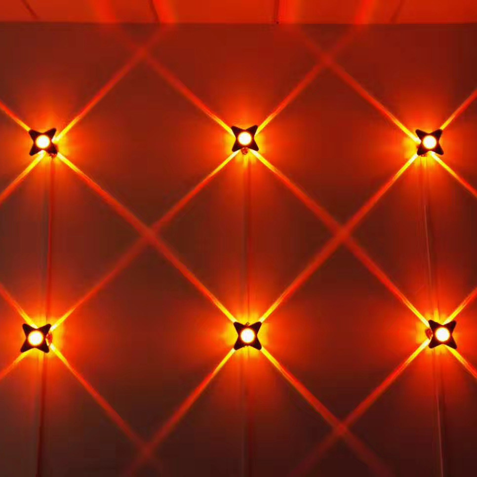 led户外亮化十字星灯 酒店楼宇防水室外外墙装饰线条灯壁灯射线灯