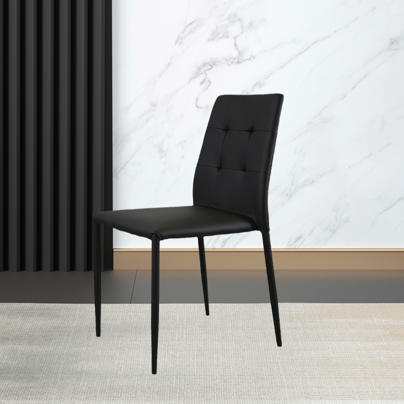 北欧轻奢皮餐椅靠背椅休闲梳妆椅子现代简约极简风格设计餐厅家用