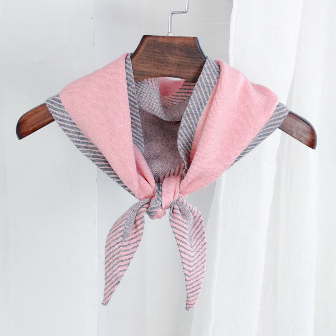 东大门新款韩版百搭时尚三角巾女士秋冬围巾保暖针织装饰围脖亲子