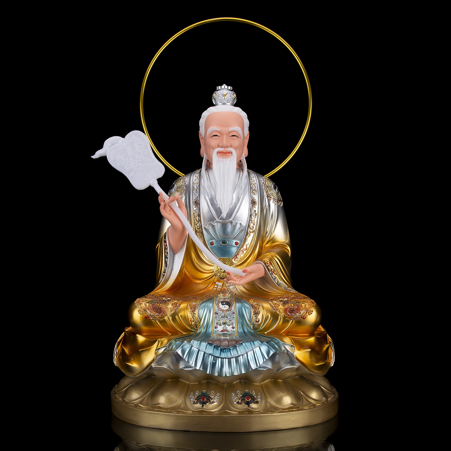 三清道祖神像  道家祖师元始灵宝道德天尊太上老君合成树脂摆件