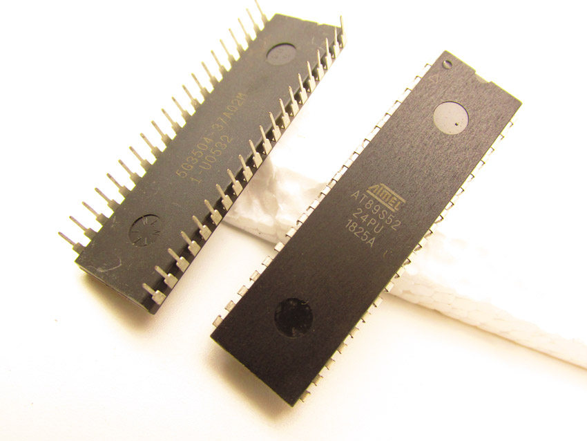 atmel单片机at89s52-24pcpudip40封装芯片