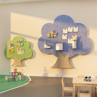 毛毡板墙贴纸幼儿园创主题环境材料成品教室布置班级文化装饰生日