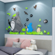 龙猫贴纸儿童房间布置男孩卧室墙面装饰床头创意卡通画背景3d立体
