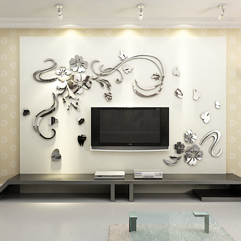 电视机背景墙面装饰挂件贴纸壁画自粘3d立体客厅现代简约卧室布置