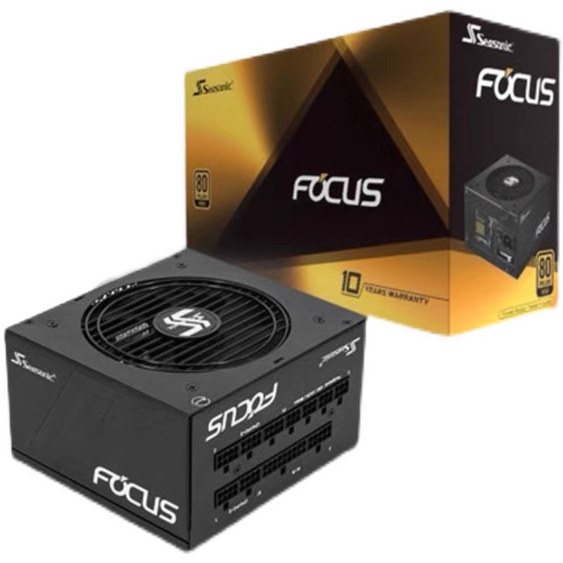 海韵focus gx-650w 750w 850w 1000w白色台式机金牌半全模组电源