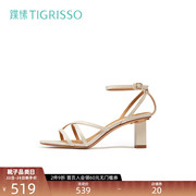 2021 new product square head thick heel sexy fashion women's fashion sandals TA21305-11