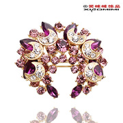 Package mail smiling Korean Palace Moon rhinestone brooch women Korea high-grade brooch pin collar pin brooch