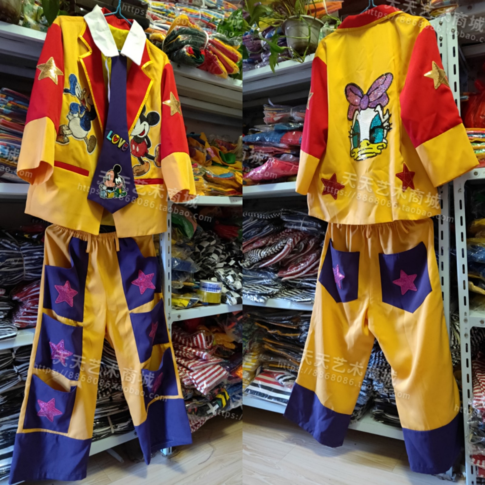 新款小丑服装元旦化装舞会表演服演出服装小丑服搞笑滑稽年会服