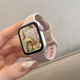 适用iwatch8表带苹果手表applewatch7运动硅胶双色女新款潮透气柔软s6543/se2代41/45mm夏季蝴蝶扣拼撞色个性