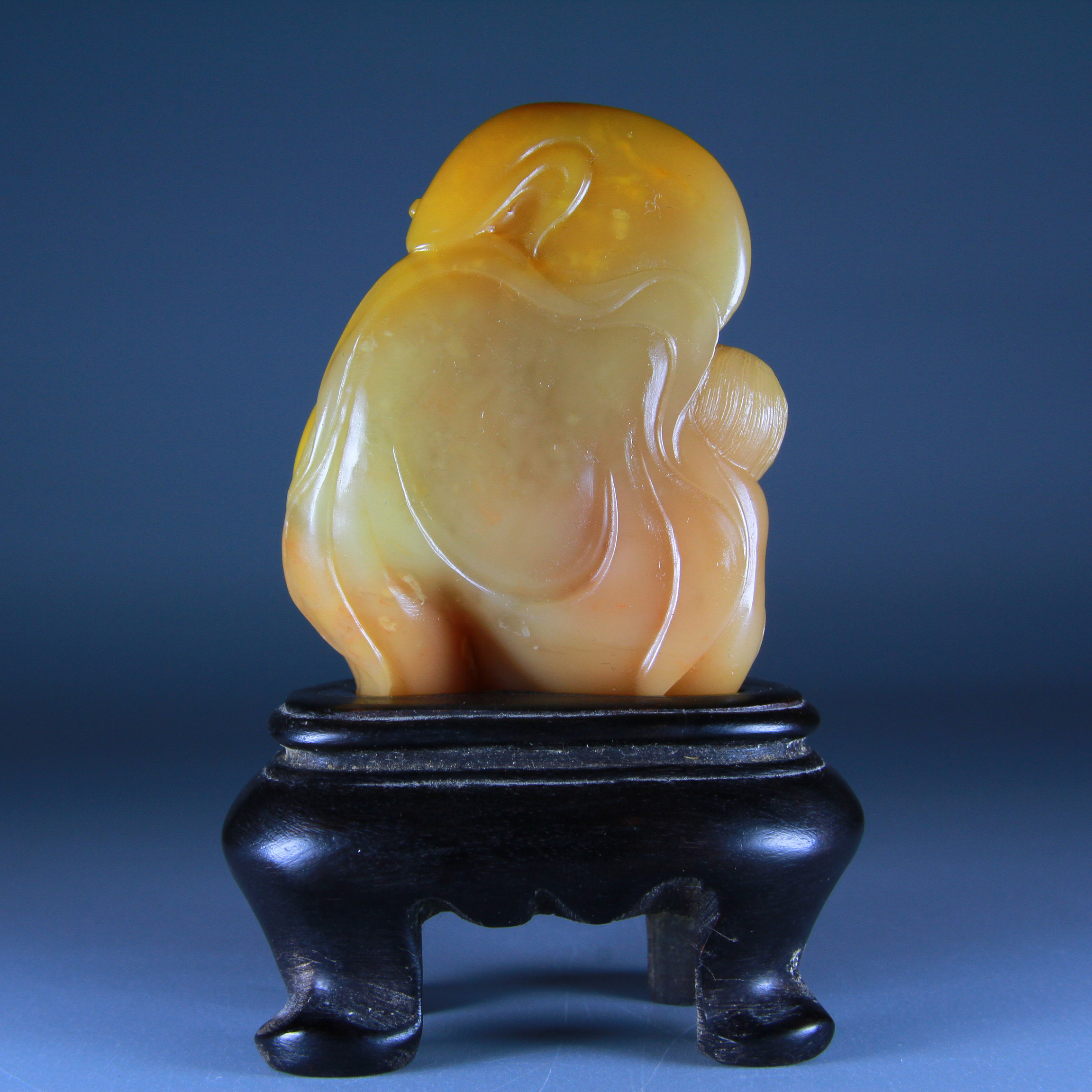 寿山石-精品高山善伯石摆件-童子献福