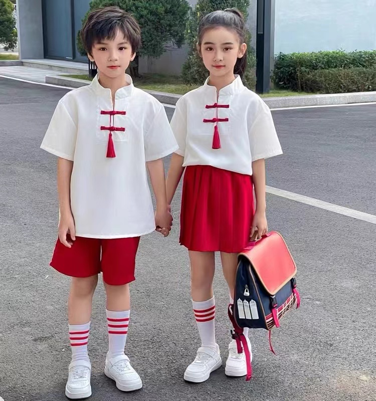 儿童诗朗诵合唱服演出服初中小学生中国风汉服运动会开幕式班校服