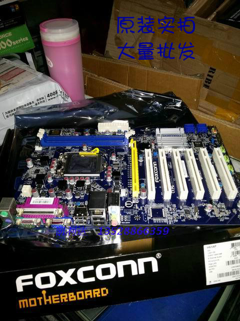 双11狂欢Foxconn富士康H61AP 6PCI槽全固态集显监控主板新货com口