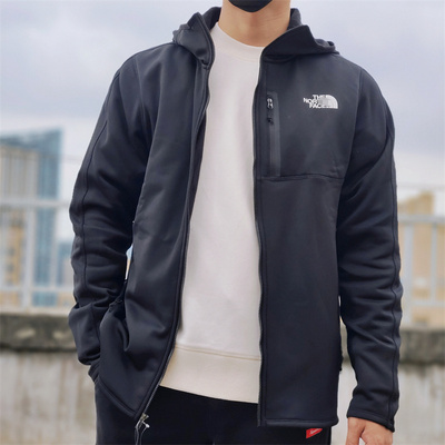 乐思非斯TN男款加绒软壳衣连帽开身外套秋冬保暖防风上衣户外休闲