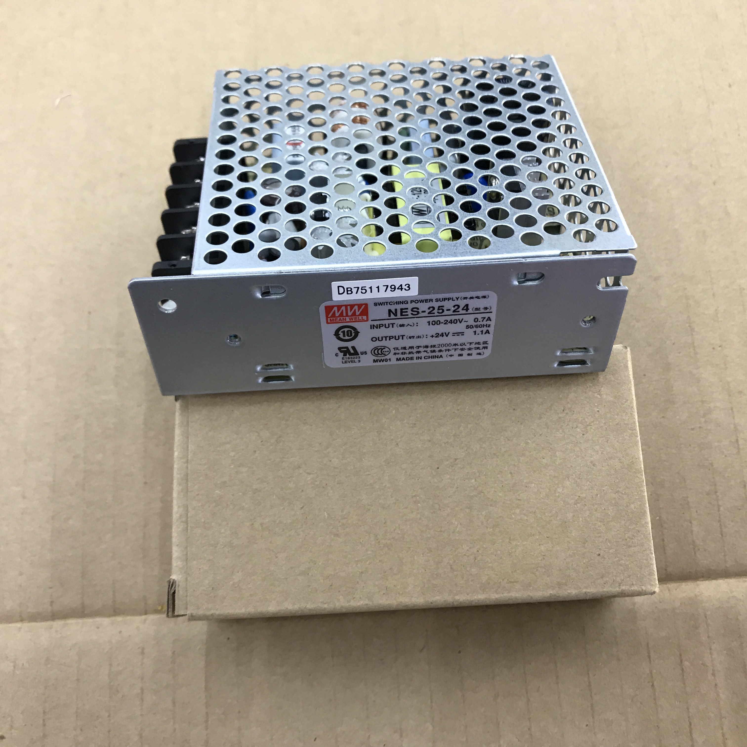 正品明纬开关电源nes252425w24v11a经济型可替换rs系列led开关电源