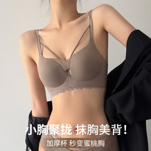 一片式内衣女小胸聚拢显大加厚收副乳防下垂美背文胸2024新款爆款