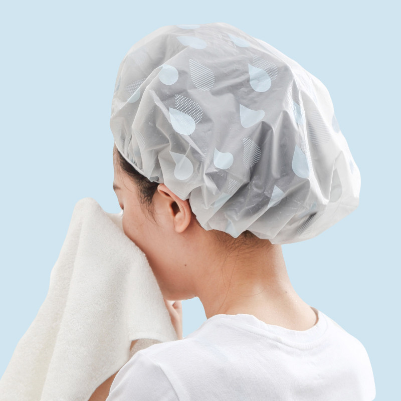 浴帽女防水洗脸可爱淋沐洗澡洗头帽套简约成人厨房防尘油烟发套罩