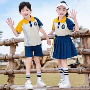 小学生校服套装春秋款儿童运动风班服幼儿园夏季园服三件套一年级