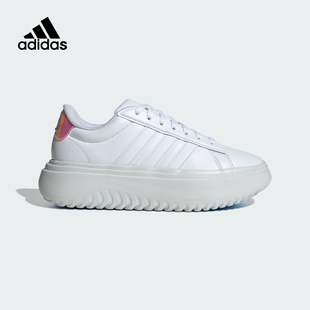 adidas阿迪达斯女鞋GRAND COURT PLATFORM厚底增高休闲板鞋IH7645