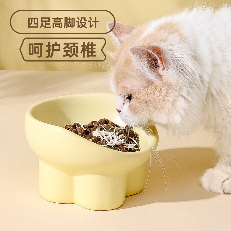 陶瓷猫碗宠物猫食盆大口径狗碗猫盆水