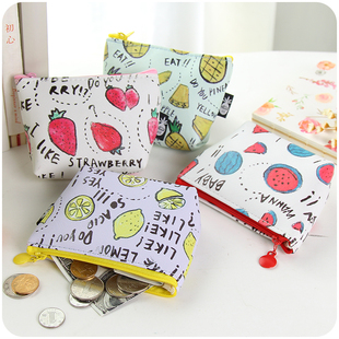 lv spring系列包 韓國創意零錢包可愛水果系列迷你小錢包女學生pu防水硬幣包手拿包 lv的vavin系列的包包