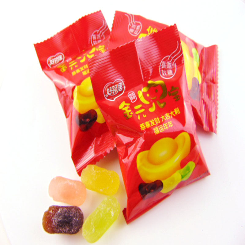 好邻居金元宝混合味软糖散装休闲零食年货糖果结婚回礼喜糖500克