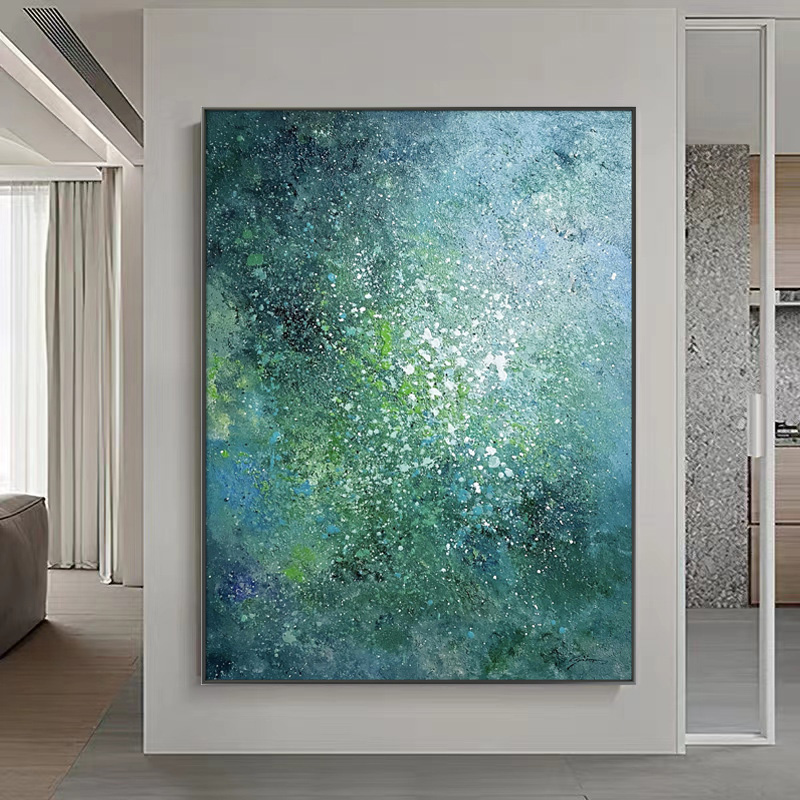 现代玄关装饰画油画抽象画客厅走廊入户轻奢手绘办公室大芬油画村