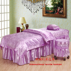 新品全棉12.12美容床罩四件套蕾丝按摩床单床罩包邮美容床品
