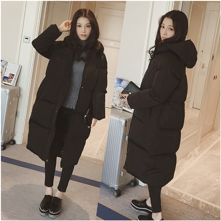 反季韩版棉服女冬季外套棉袄学生过膝韩国面包服情侣棉衣女中长款
