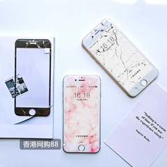 大理石全屏3D纳米iPhone6s plus钢化玻璃卡通苹果6手机膜防爆贴膜