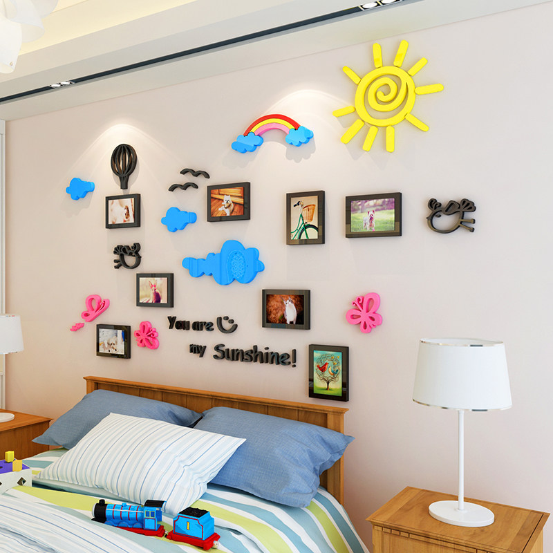 卧室照片墙装饰儿童房相片墙客厅宝宝相框挂墙创意组合墙上相册墙