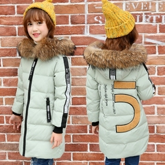 正品儿童羽绒服女童中大童羽绒服加厚中长款韩版品牌童装冬季外套