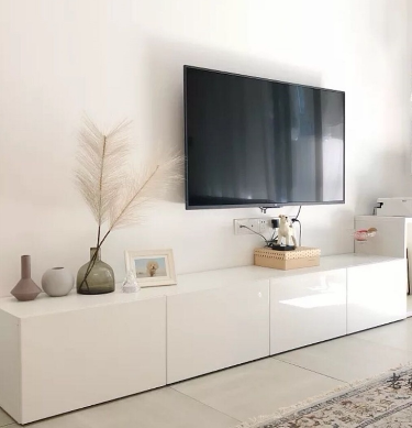 宜家家居 贝达 电视柜带储物北欧简约客厅家具视听组合柜高光抽屉