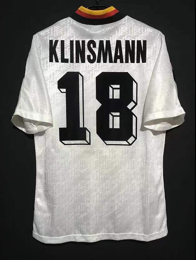 经典1994-95世界杯德国主场18号克林斯曼球衣少见的一款传奇球服