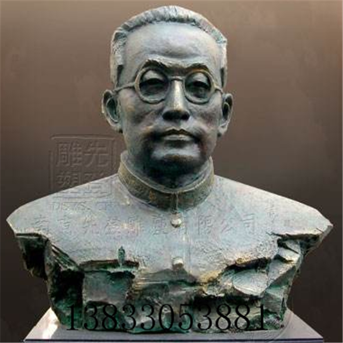 教育家陶行知雕像名人头像校园教育名人胸像雕塑广场园林模型摆件
