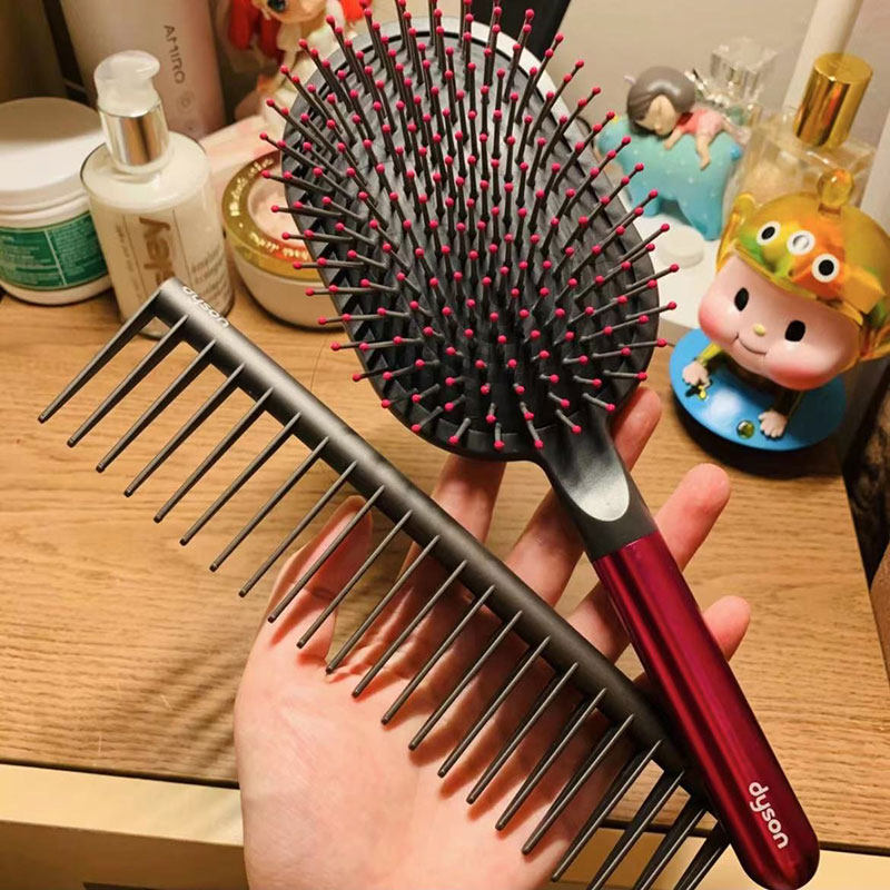 dyson戴森梳子便捷按摩护理家用造型面包宽齿气囊梳原装气垫套装